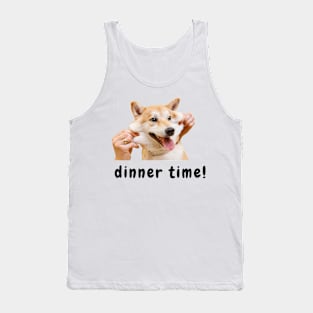 Dinner time - funny dog pun meme Tank Top